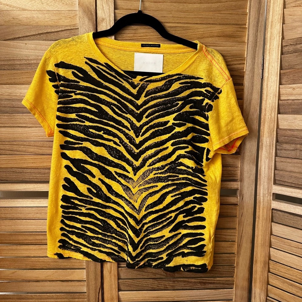 Mother Superior Yellow Zebra shirt Size S